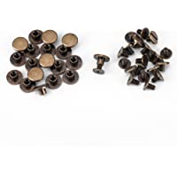 Pack de 20 juegos de pernos de cabeza- plana de lat¨®n- tornillos de artesan¨ªa en cuero de bronce- remaches de clavos…